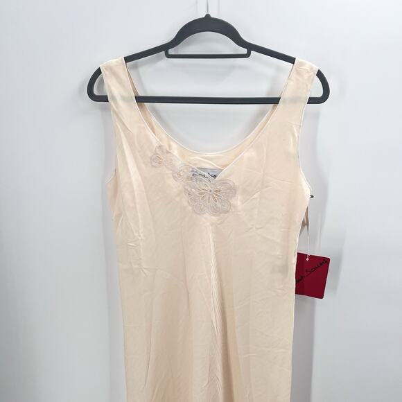 Rare Vintage 1990's Fernando Squette Sanchez Ivory y2k Slip Dress Small - Picture 2 of 9